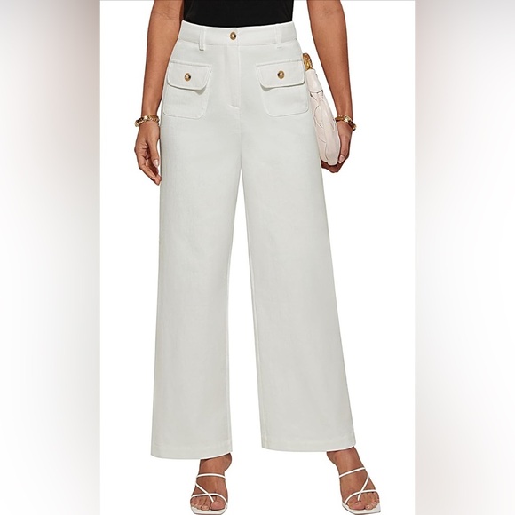 Elegant White Women's Pants (055) - Picture 1 of 4